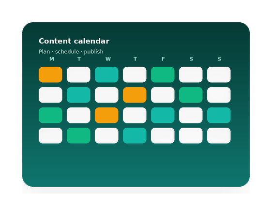 Content calendar for planning and publishing in China